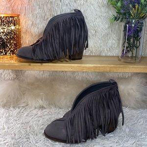 🌚-Mata Fringed Ankle Boots-🌚
